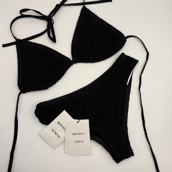 Bottega Veneta Other - NEW Bottega Veneta Black Bikini Set Swimwear CRINCKLED size small